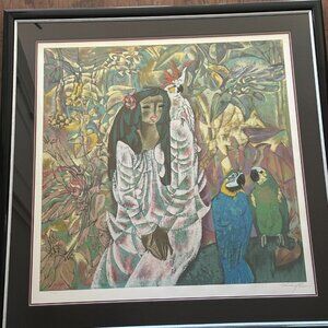 Zhou Ling "Quiet Moment" Limited Edition Serigraph - 257/300 Signed & Numbered